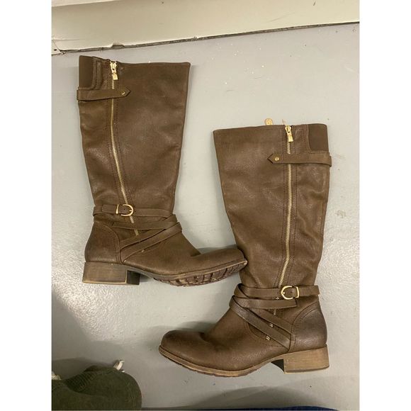 Chelsea Moreland "Majestic" Brown High Riding Boots, Size 9 - Picture 1 of 8